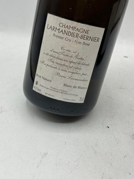 Larmandier-Bernier Terre de Vertus Premier Cru - Champagne Blanc de Blancs - 1 Flasker (075 L)