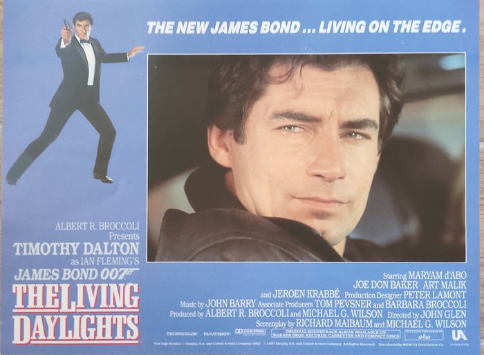 Timothy Dalton - James Bond 007: The Living Daylights - Original Complete Lobby Set (8) - 1980‹erne