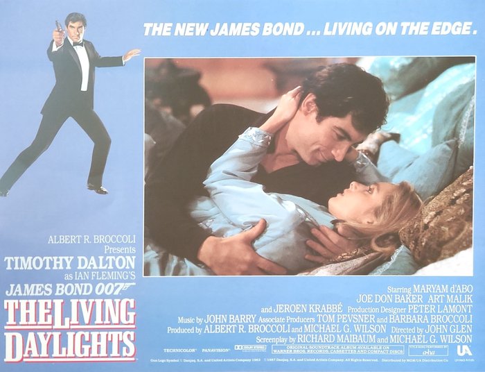 Timothy Dalton - James Bond 007: The Living Daylights - Original Complete Lobby Set (8) - 1980‹erne