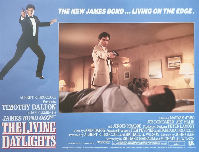 Timothy Dalton - James Bond 007: The Living Daylights - Original Complete Lobby Set (8) - 1980‹erne