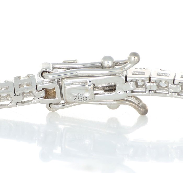 Armbånd - 18 kraat Hvidguld -  3.50ct. tw. Diamant (Natur)