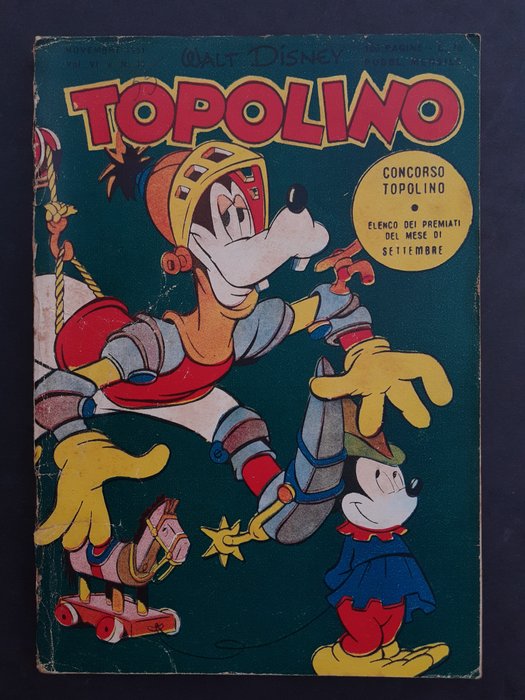 Topolino n. 35 - con bollino club, punti  concorso e giochi non compilati - 1 Comic - Første udgave - 1951