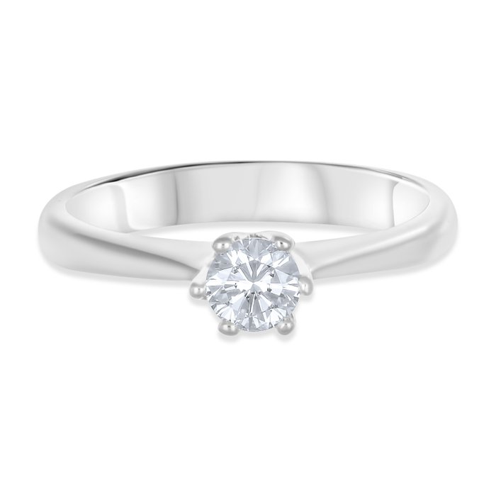 Ring - 18 kraat Hvidguld -  0.27ct. tw. Diamant (Natur)