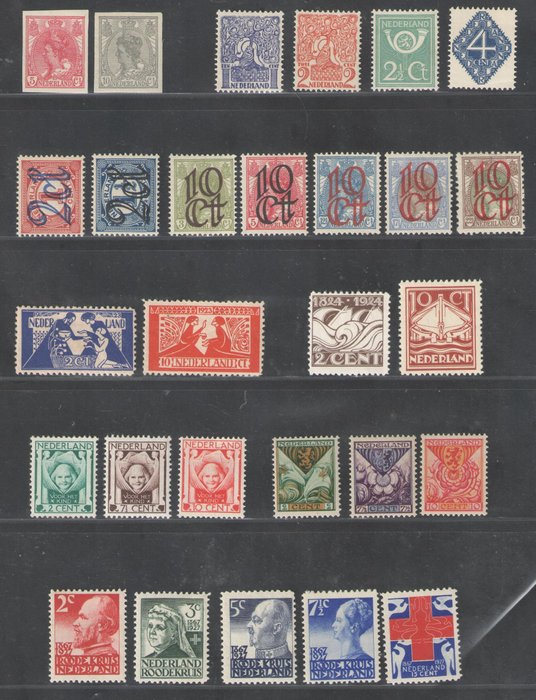 Holland 1923/1927 - Udvælgelse - NVPH 82/83, 110/113, 114/120, 134/135, 139/140, 141/143, 166/168, 203/207