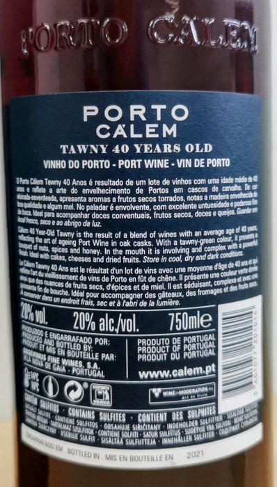 Calem - 40 years old Tawny -  Porto  - 1 Flaske (0,75L)