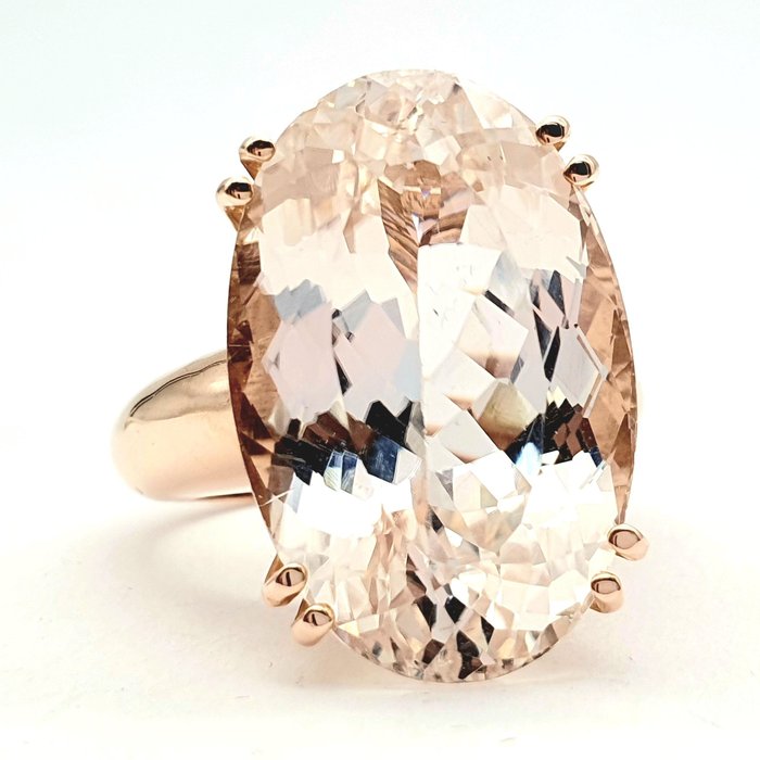 Ring - 14 karat Rosaguld -  2560ct tw Spodumene