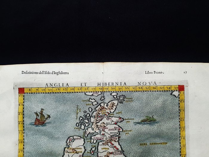 Europa - Storbritannien / England / London / Irland; Rosaccio / Magini / Tolomeo - Anglia et Hibernia Nova Tabulae - 1581-1600