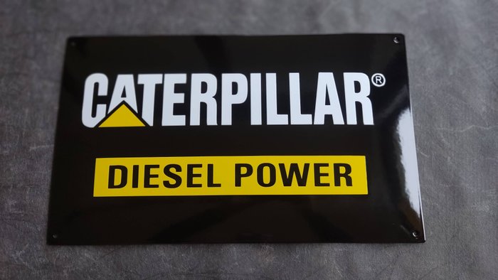 Caterpillar - Diesel Power CAT Caterpillar enamel sign Emailschild Emaille Schild