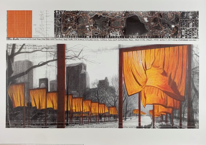 Christo (1935-2020) - The Gates XXI 2003 - Offsetlithograph - 70 x 100 cm