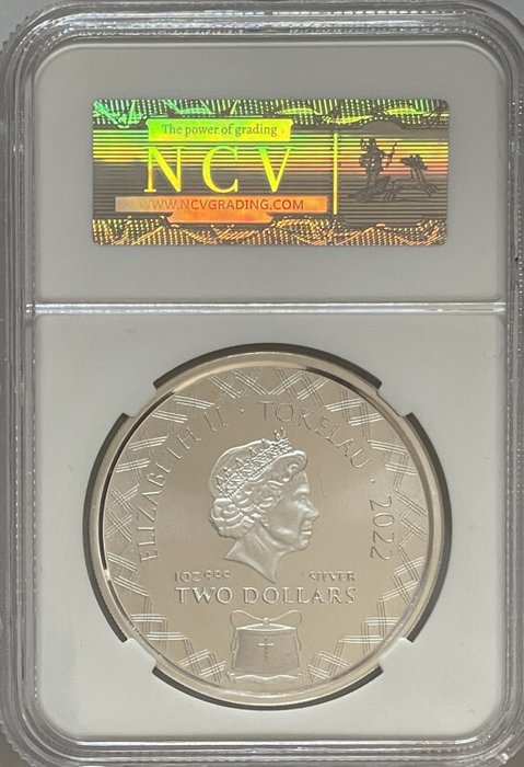 Tokelau. 2 Dollars 2022 Komodo Dragon, 1 Oz (.999)  (Ingen mindstepris)