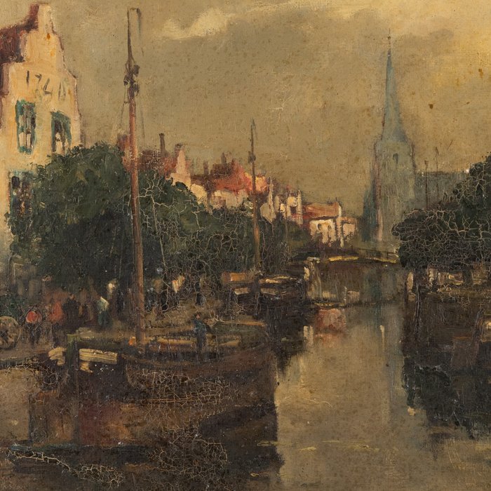 Gustave Flasschoen (1868-1940) - Havengezicht