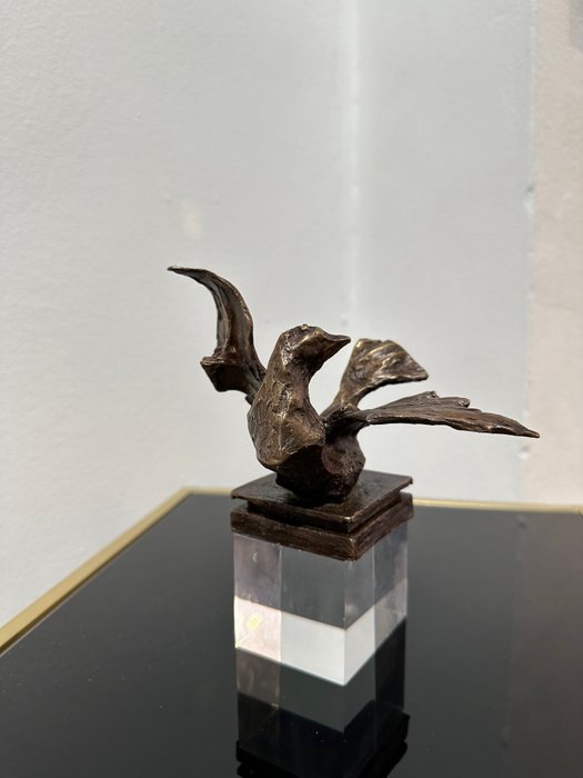 Nag Arnoldi (1928-2017) - Skulptur Uccellino - 12 cm - Bronze - 2015