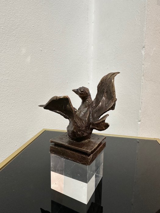 Nag Arnoldi (1928-2017) - Skulptur Uccellino - 12 cm - Bronze - 2015