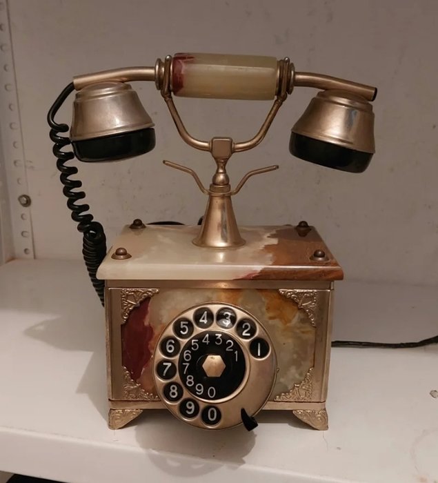 Analog telefon - Marmor - Vintage telefon i marmor