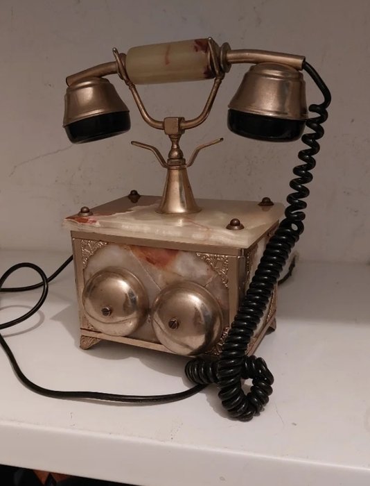 Analog telefon - Marmor - Vintage telefon i marmor