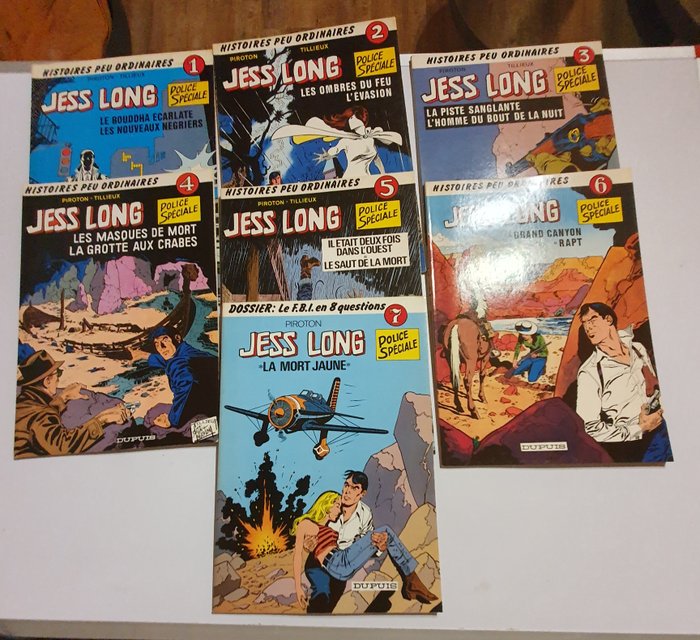 Jess Long T1 à T7 - 7x B - 7 Album - Første udgave - 1976/1982