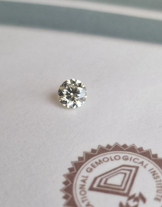 1 pcs Diamant  (Natur)  - 0.42 ct - Rund - K - SI2 - International Gemological Institute (IGI) - Premium Diamond VG EX EX