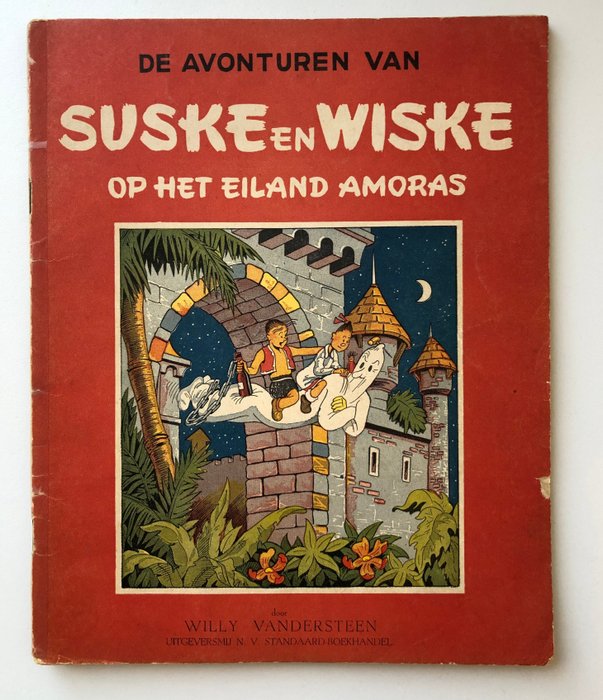 Suske en Wiske 1 - Op het eiland Amoras - 1 Album - Genoptryk - 1951