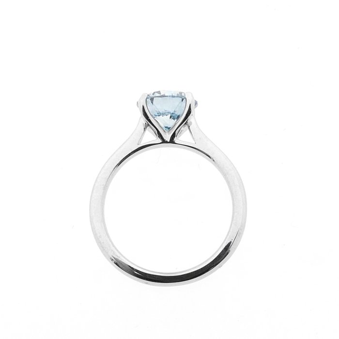 Ring - 18 kraat Hvidguld -  209ct tw Blå Diamant (Laboratoriedyrket diamant i fancy farver) - Triple Excellent Cut