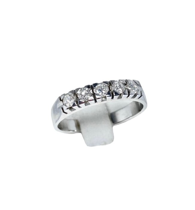 Ring - 18 kraat Hvidguld -  0.50ct. tw. Diamant (Natur)