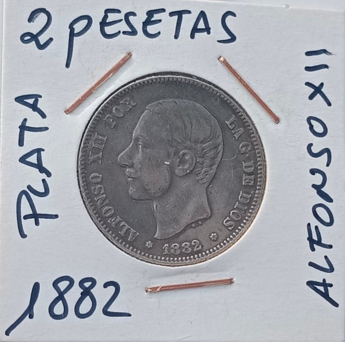 Spanien. Lote de 300 monedas + 6 billetes + cartera 1870-1997  (Ingen mindstepris)