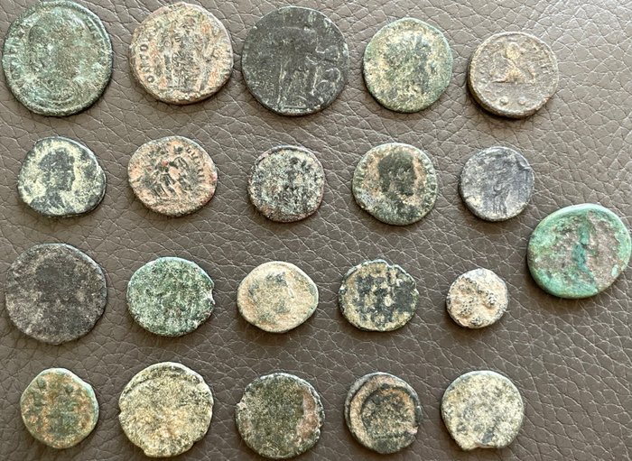 Antikken, Romarriket. Lot of 21 Æ coins different countries and periods  (Ingen mindstepris)