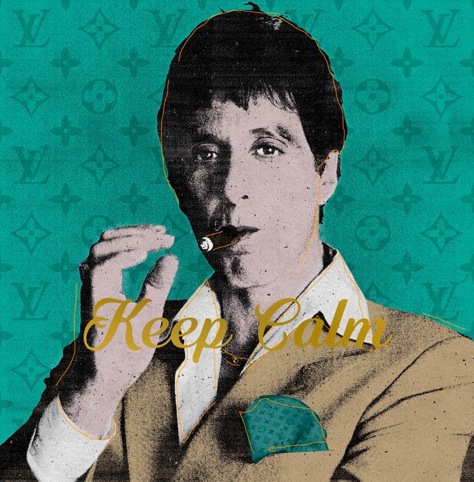 I_KONIQ (1969) - TONY MONTANA "KEEP CALM (GOLD VERNISH)" AND SMOKE A CIGAR  ex 1/10