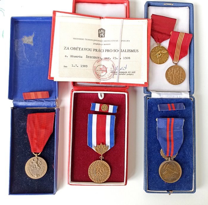 Czechia - Belønning - 5 Czechoslovakia Post war Awards - 1948