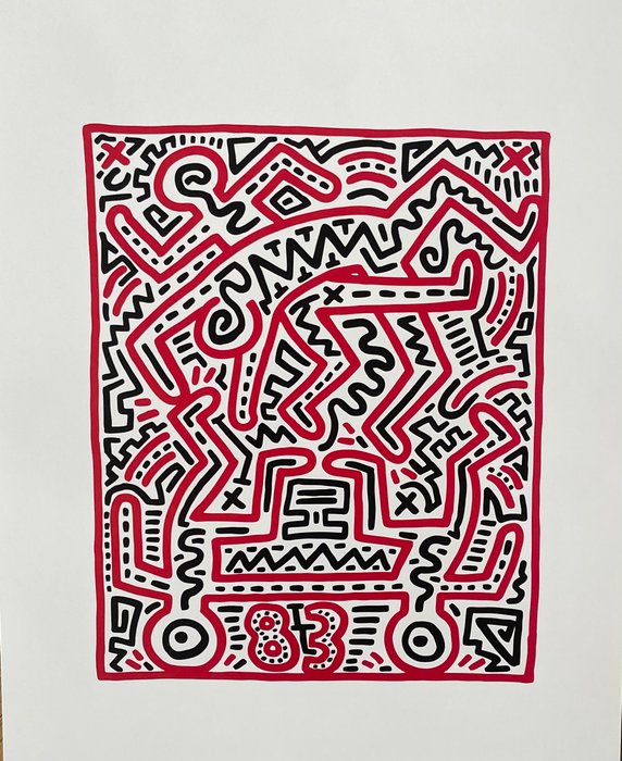 Keith Haring (after) - (1958-1990),Fun Gallery Exibition, 1983, copyright Keith Haring Foundation, Licensed by Artestar