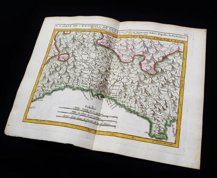 Frankrig - Italien - Ligurien; R. de Vaugondy / M. Robert - Carte des Environs de Genes - 1721-1750