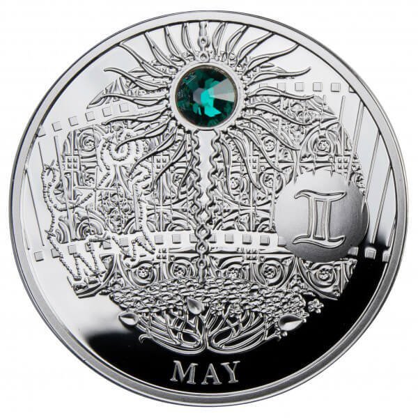 Niue. 1 Dollar 2013 MAY The Magic Stones of Happiness Proof silver Coin 10 g (.925)  (Ingen mindstepris)