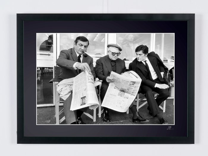 Le clan des Siciliens (1969) - Alain Delon   Jean Gabin  Lino Ventura - Fine Art Photography - Luxury Wooden Framed 70X50 cm - Limited Edition Nr 01 of 30 - Serial ID 17213 - Original Certificate (COA), Hologram Logo Editor and QR Code - 100% New items.