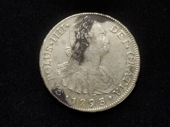 Spanien. Carlos IV (1788-1808). 8 Reales 1793 Lima IJ