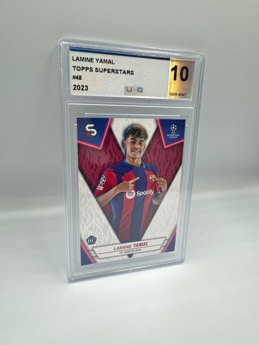 2023/24 Topps TOPPS SUPERSTARS LAMINE YAMAL UCG 10 - 1 Graded card