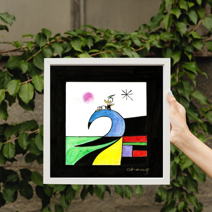 Tony Fernandez - Donald Duck Inspired By Joan Miro’s “Gaudí X” (1979) - Original Painting