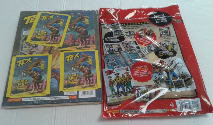 Tex 2 x copie di album di figurine - uno brossurato e uno amatoriale mai aperti - 2 Comic