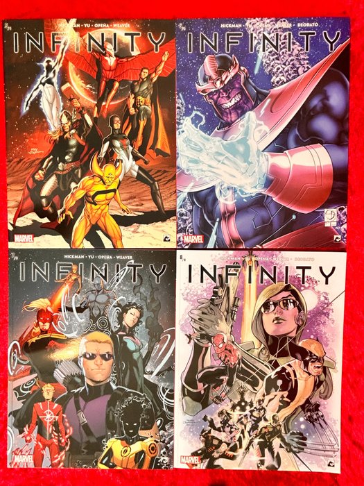 Guardians of the Galaxy, Inhumans, The Avengers [Marvel] (De Vergelders), X-Men (X-mannen) Dark Dragon Books uitgaven - Complete set - Infinity - 8 Album - Første udgave - 2021