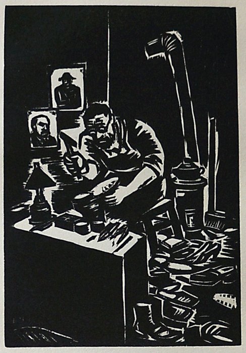 Frans Masereel (1889-1972) - "Du noir au blanc" 4 original Holzschnitte