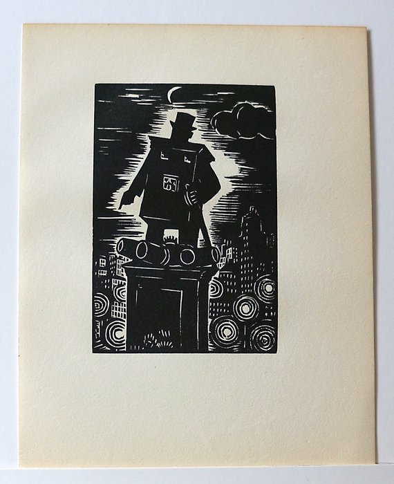 Frans Masereel (1889-1972) - "Du noir au blanc" 4 original Holzschnitte