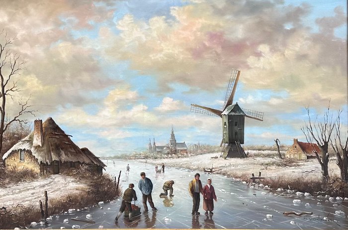 Pieter Cornelis Steenhouwer (1896-1972) - A Dutch Winter Landscape