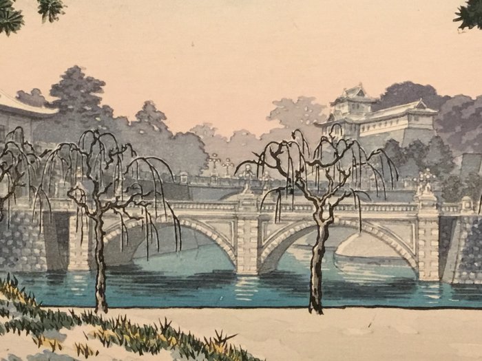 Niju Bridge 二重橋 - 1939 - Tsuchiya Koitsu (1870-1949) - Japan