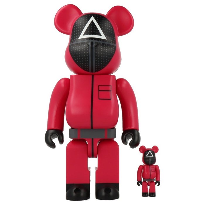 Medicom Toy Be@rbrick - Squid Game (Triangle Guard) 400%  100% Bearbrick Set