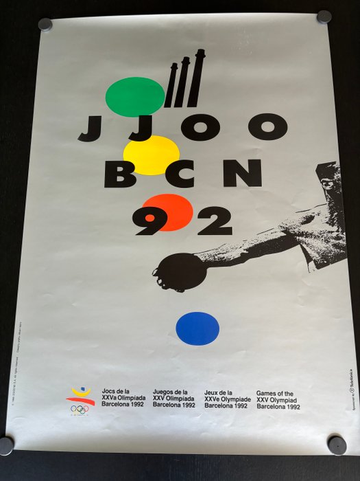 Albert Isern - Affiche originale Jeux olympiques Barcelone 1992 - 1990‹erne