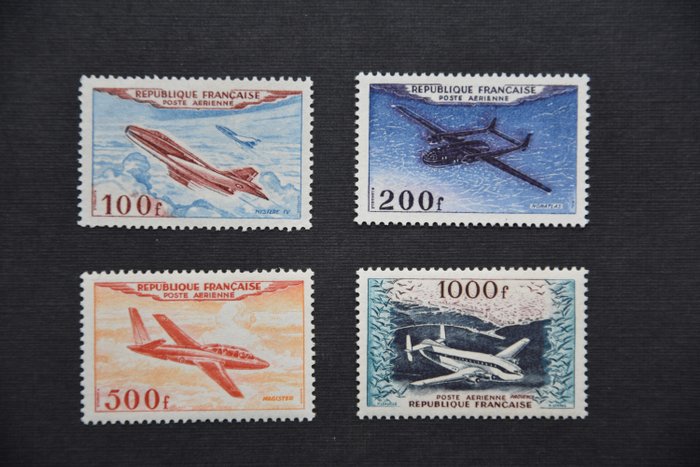 Frankrig 1954 - Luftpost - Serie af 4 prototyper - Yvert PA 30 à 33 - MNH luxe