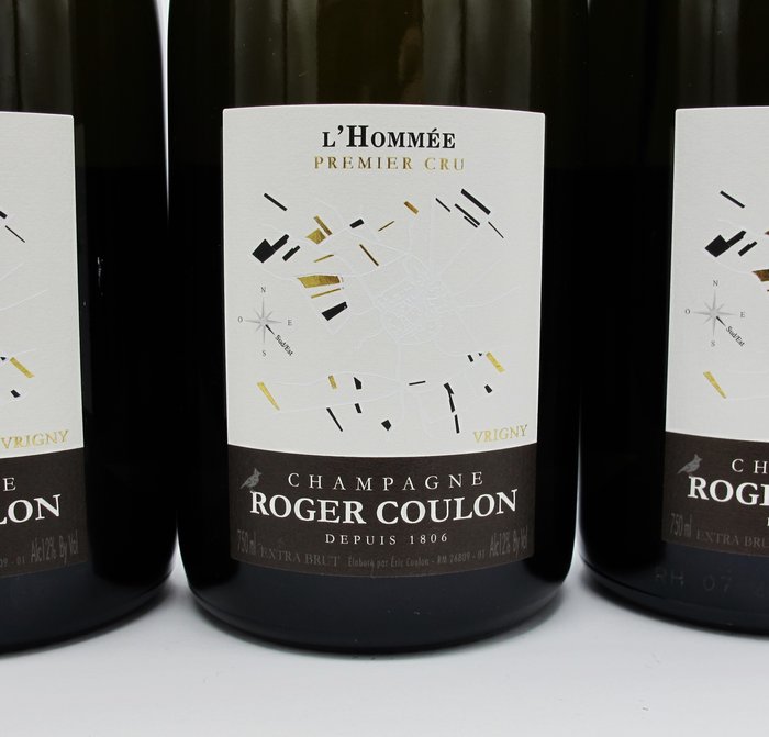 Roger Coulon "L'Hommée" - Champagne Extra-Brut 1er Cru - 4 Flasker (075 L)