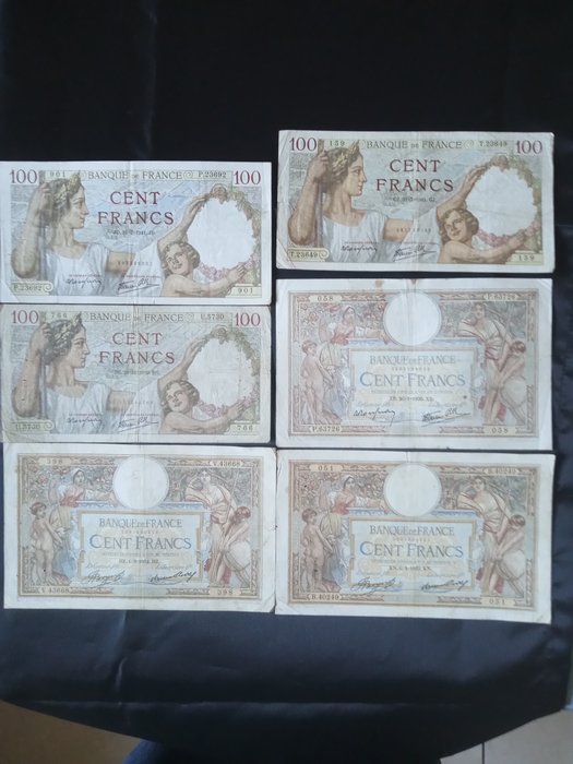 Frankrig. - 15 banknotes - various dates  (Ingen mindstepris)