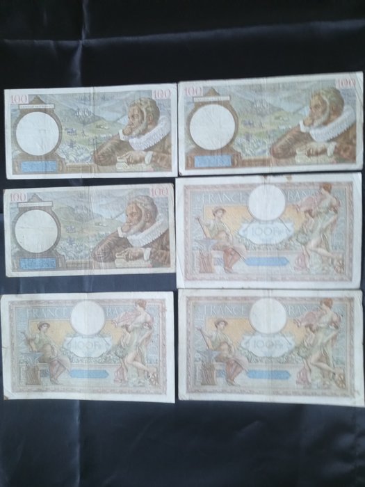 Frankrig. - 15 banknotes - various dates  (Ingen mindstepris)