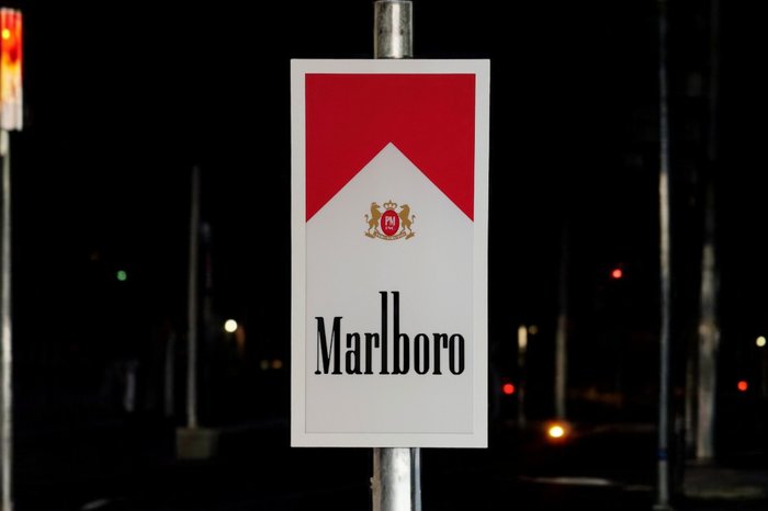 Marlboro - Lysskilt - MARLBORO - oplyst reklameskilt - Metal Plast