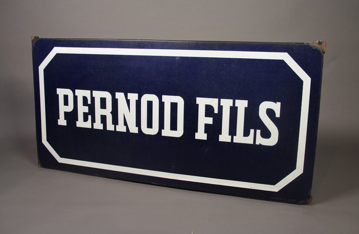 PERNOD FILS S.A.A.R. EMAIL, T.P. BRUX. 164 15/1950 - Emaljeskilt - Emalje