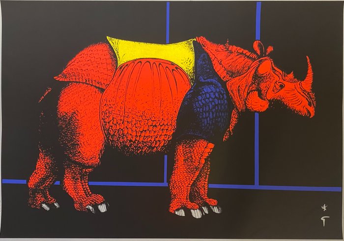 René Gruau - UNTITLED (THE RHINOCEROS) - 1990‹erne